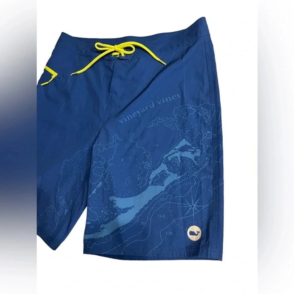 Men’s Vineyard Vines Blue Board Shorts Sz 32